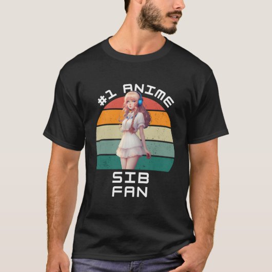 1アニメSib Gaかわいいアニメファン Tシャツ (正面)