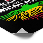 1アメリカ産アフリカ産ルーツUsa国旗Black Hist ポスター (角)