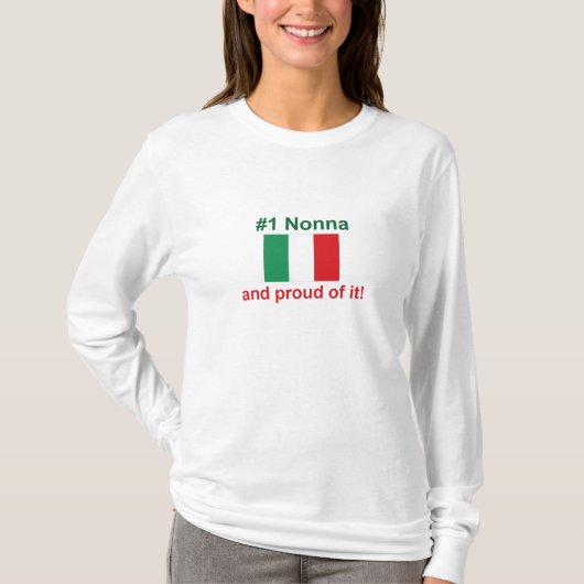 #1イタリア語Nonna (祖母) Tシャツ (正面)