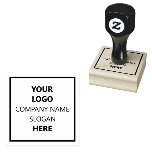 1イメージ独自のロゴを作成する会社名のスローガン ラバースタンプ (押印)