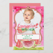 1インアメロン誕生日招待状 招待状 (正面/裏面)