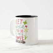 1イングリッシュホーンの16:18は愛でされることすべてを割り当てます ツートーンマグカップ (正面左)