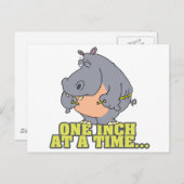 1インチの時間のダイエットヒッポユーモア ポストカード (正面/裏面)