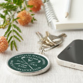 1エメパーソナライズされたラルドグリーンのゴルフホール キーホルダー (側面)