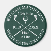 1エメラルドグリーンにカスタムゴルフホール マグネット (正面)
