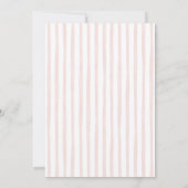 1エレガントダーフルピンクボウ女の子1歳の誕生日 招待状 (裏面)