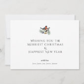 1エレガント写真の冬の挨拶クリスマス (裏面)