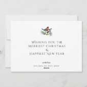 1エレガント写真ウィンターロビン, JOYクリスマス シーズンカード (裏面)