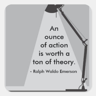 「1オンスの行動」ステッカー スクエアシール