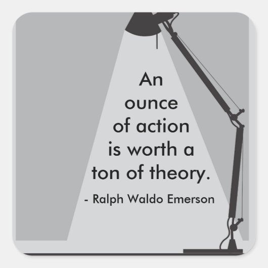 「1オンスの行動」ステッカー スクエアシール (正面)