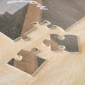 1カスタム周年記念結婚カップル写真 ジグソーパズル (側面)