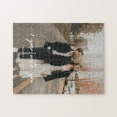 1カスタム周年記念結婚カップル写真 ジグソーパズル (横)