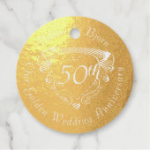 1カスタム,8,50結婚周年ハート フェイバータグ (正面)