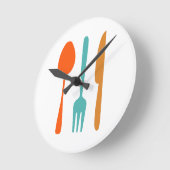 1カラフル世紀中頃の台所用品モダン ラウンド壁時計 (傾斜)