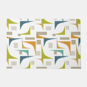 1カラフル世紀中頃の幾何学的パタモダンーン ドアマット (正面)