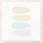 1カラフル世紀中頃の水滴とライン ガラスコースター (裏面)