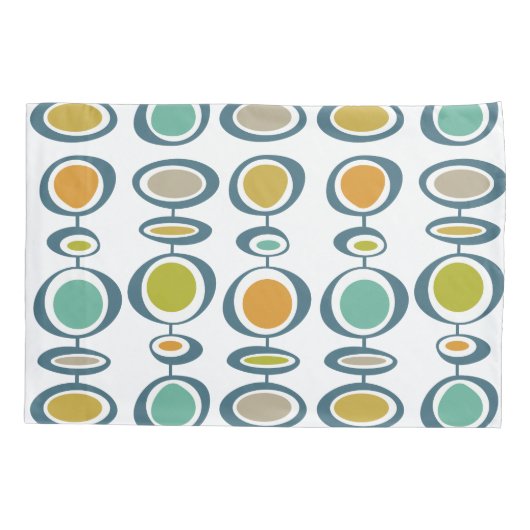 1カラフル世紀半モダンば幾何学圏 枕カバー (裏面)