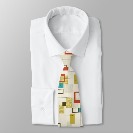 1カラフル世紀半モダンば幾何形状 ネクタイ (タイ)