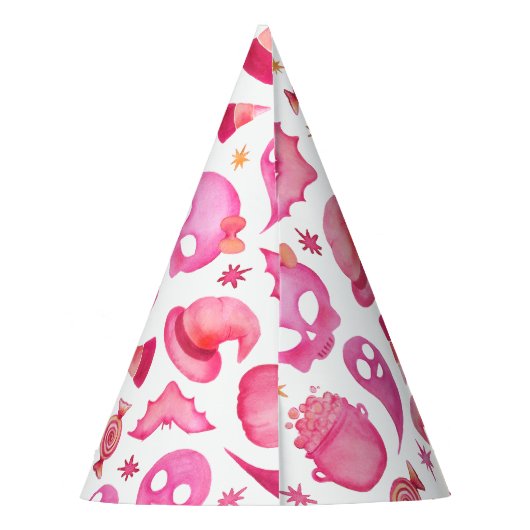 1ガーリー不気味歳の誕生日の名前パーティー パーティーハット (裏面)