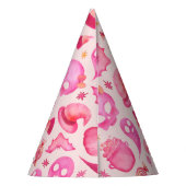 1ガーリー不気味歳の誕生日の名前パーティー パーティーハット (裏面)