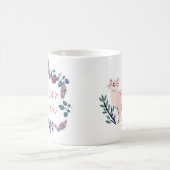 #1キャットペアレントキュートキャットピーチデザイン コーヒーマグカップ (中央)