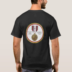 1キャンペーンスターアフガニスタン戦争退役軍人 Tシャツ