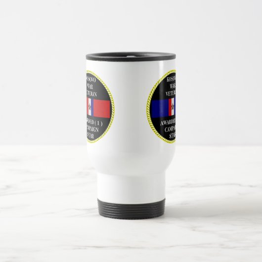 1キャンペーンスターコソボ戦争退役軍人 トラベルマグ (中央)