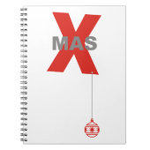 1クリスマスとクリスマスツリーオーナメント ノートブック (正面)