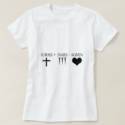 1クロス3爪、 ネイル与え4 Tシャツ (デザイン正面)