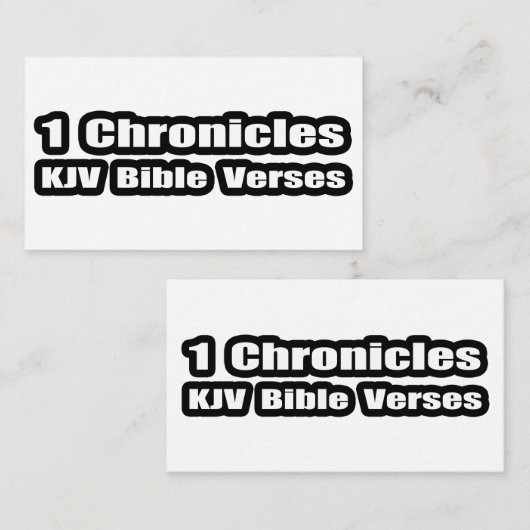 『1クロニクルKJV聖句』文字 エンクロージャーカード (正面/裏面)
