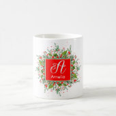 1グラム新年クリスマスグリーンレッドコーヒーマグ コーヒーマグカップ (中央)