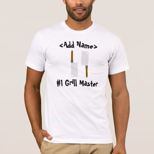 #1グリルマスターパーソナライズされたTシャツ Tシャツ (正面)