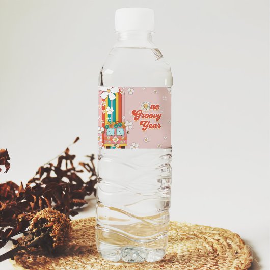 1グルービーイヤーレトロレインボー1日 ペットボトルラベル