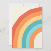 1グルービーイヤーレトロレインボー1歳パーティー 招待状 (裏面)