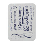 1コリンチアン3:16あなたは神の神殿です マグネット (縦)