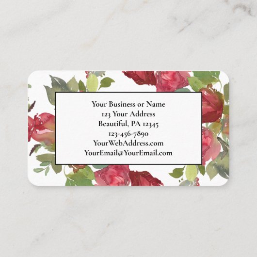 1コリント人13:4-8愛は忍耐強い愛は優しい 名刺 (裏面)