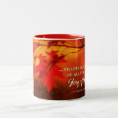 1コリント10:31神の栄光のためにすべての行う ツートーンマグカップ (中央)