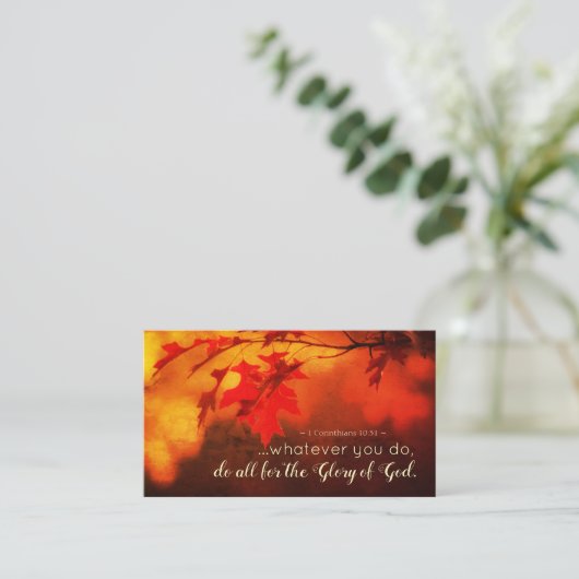 1コリント10:31神の栄光のためにすべての行う 名刺 (スタンド正面)