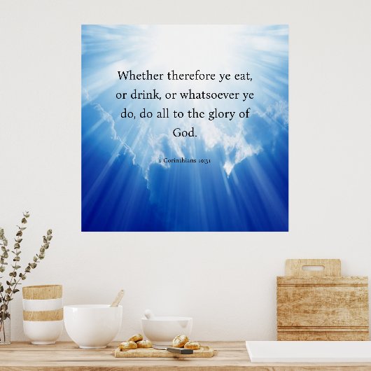 1コリント10:31 ポスター (キッチン)
