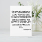 1コリント11:3 KJVバイブル聖句グリーティングカード カード (スタンド正面)