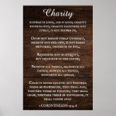 1コリント13キングジェームズ聖なる書物、 経典クリスチャン ポスター (正面)