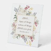 1コリント13愛は冬のフローラを失敗しない 台座サイン (正面)