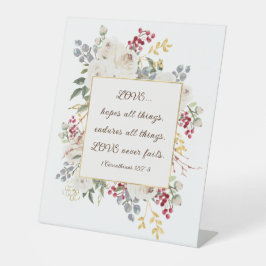 1コリント13愛は冬のフローラを失敗しない 台座サイン