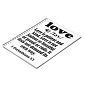 1コリント13愛は忍耐強く親切である ノートブック (左側)