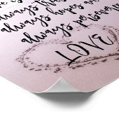 1コリント13愛は患者海ビーチ ポスター (角)