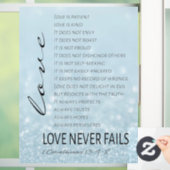 1コリント13愛は聖書の聖句 ウィンドウサイン (ホーム)