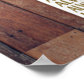 1コリント13愛チャプター十字木素朴材 ポスター (角)