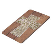 1コリント13愛チャプター十字木素朴材 マグネット (左側)