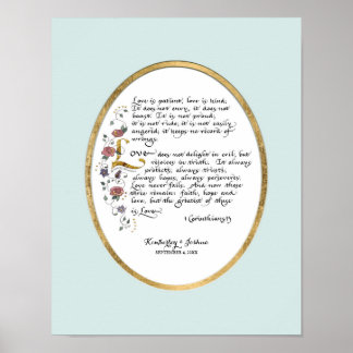 1コリント13、ラブチャプターキリスト教聖なる書物、 経典 ポスター