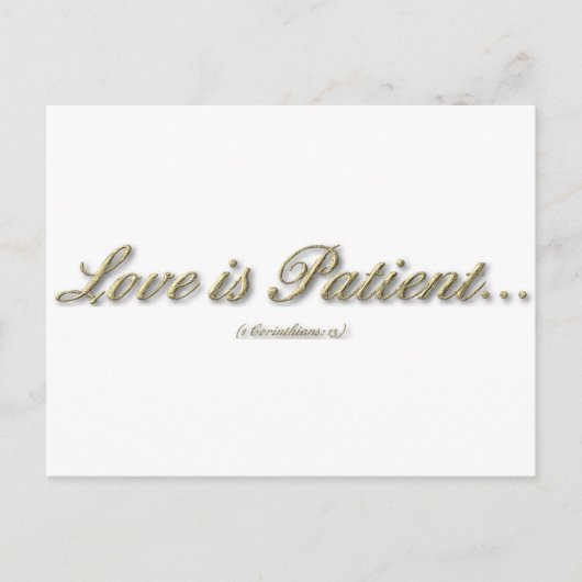 1コリント13 – 愛は患者 ポストカード (正面)